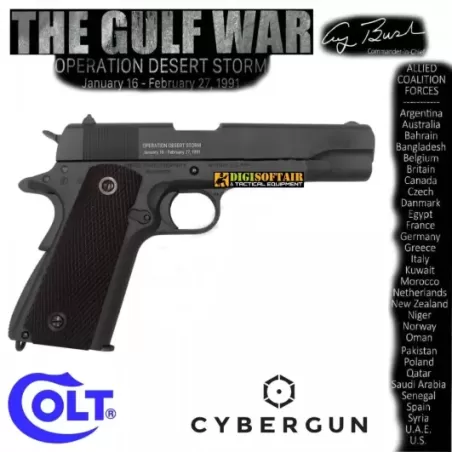 Colt 1911 A1 The Gulf War Co2 Blowback full metal Cybergun Colt 1911 A1 The Gulf War Co2 Blowback full metal Cybergun