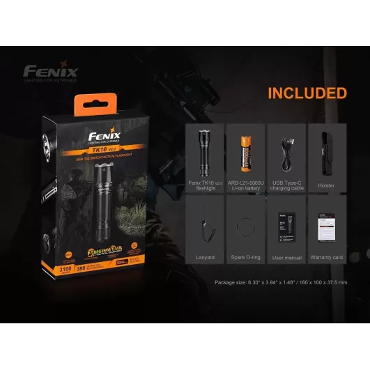 copy of FENIX TK16 flashlight LED 1000 lumens
