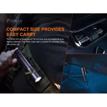Fenix PD32 V2.0 LED Flashlight 1200 lumens