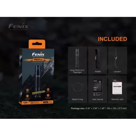 Fenix PD32 V2.0 LED Flashlight 1200 lumens