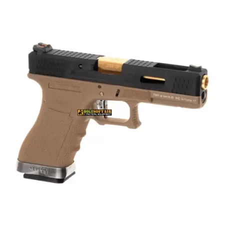 WE modello glock G17 Custom G FORCE series desert PISTOLA WE modello glock G17 Custom G FORCE series desert PISTOLA