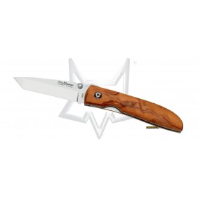 Fox Voyager Tanto folding knife, Olive Wood Liner Lock    1498