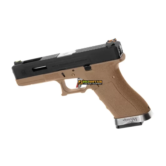 WE modello glock G17 Custom G FORCE black e silver