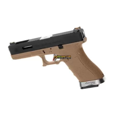 WE modello glock G17 Custom G FORCE black e silver WE modello glock G17 Custom G FORCE black e silver