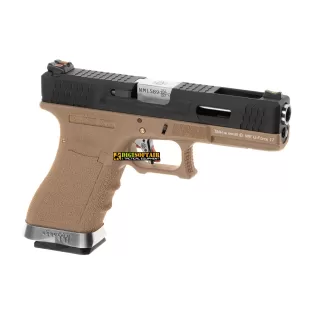 WE modello glock G17 Custom G FORCE black e silver