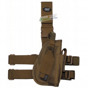 Tactical Holster, coyote tan, leg- and belt fixing, right