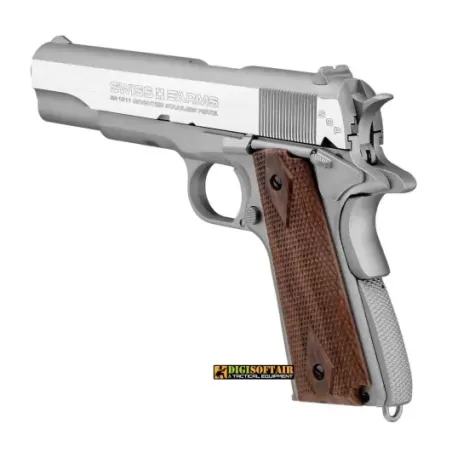 copy of Swiss Arms 1911 Military Rail Pistol Tan Co2 Cal 4,5