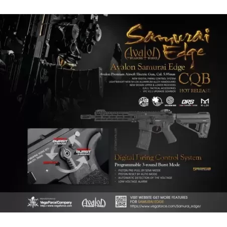 Avalon Premium Samurai Edge CQB Black VFC Avalon Premium Samurai Edge CQB Black VFC