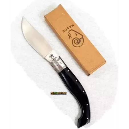 Arburese Mascu in Corno nero con lama da 10cm 60341
