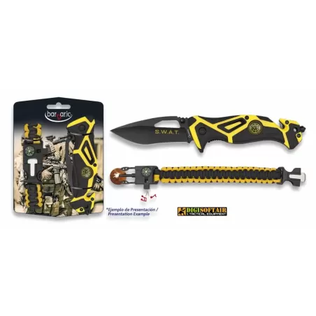 Albainox 33980 Set coltello emergenza swat + bracciale in