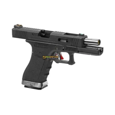 copy of WE G force 18C custom series black, silver slide copy of WE G force 18C custom series black, silver slide