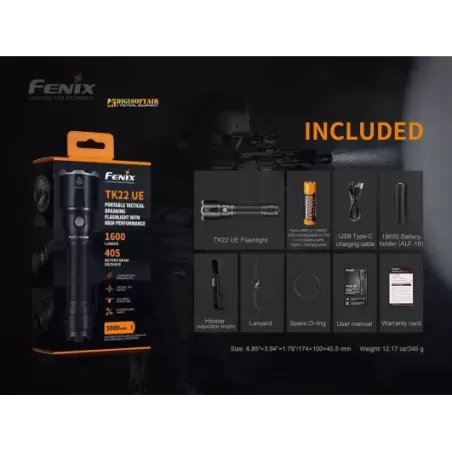 Fenix TK22 UE Tactical Flashlight 1600 lumen