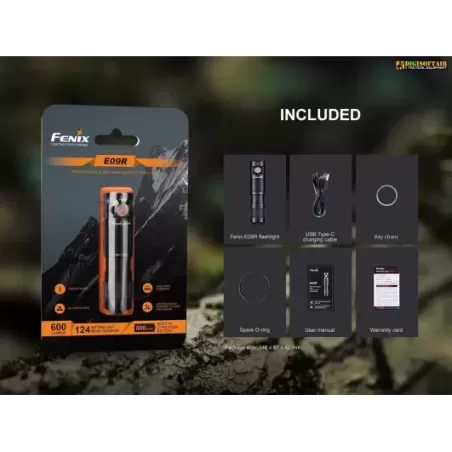Fenix Flashlight EDC E09R Rechargeable 600 lumens