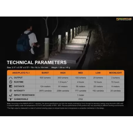 Fenix Flashlight EDC E09R Rechargeable 600 lumens