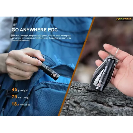 Fenix Flashlight EDC E09R Rechargeable 600 lumens