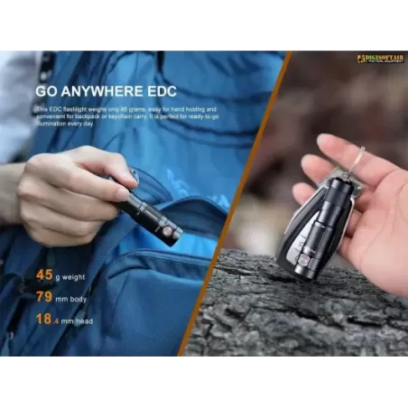 Fenix Flashlight EDC E09R Rechargeable 600 lumens