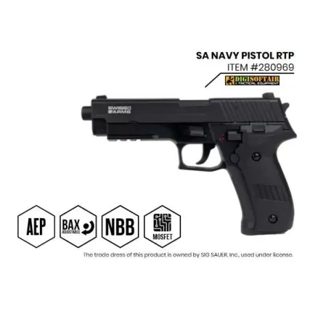 Swiss Arms Navy Pistola elettrica con lipo e mosfet 280969 Swiss Arms Navy Pistola elettrica con lipo e mosfet 280969