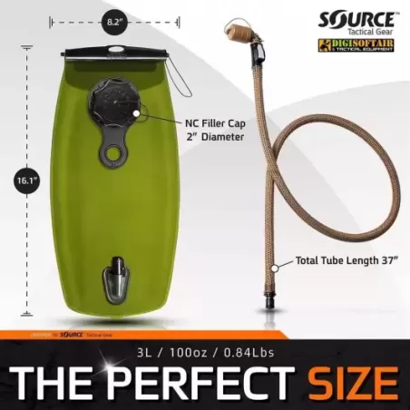 SOURCE WXP storm valve coyote brown Hydration system 3 liters