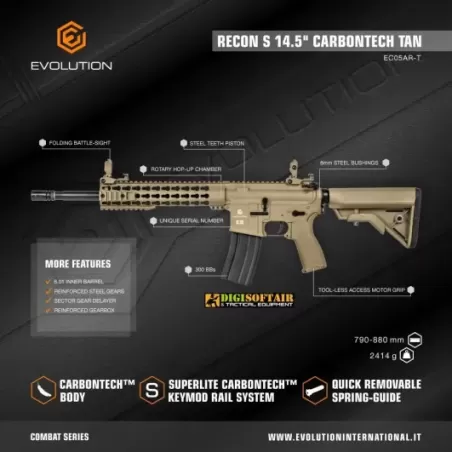 Evolution M4 Recon S 14.5 Carbontech Tan EC05AR-T Evolution M4 Recon S 14.5 Carbontech Tan EC05AR-T