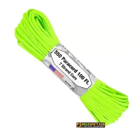 Atwood Rope MFG 550 Paracord 30m Neon Green