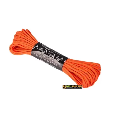 Paracord Atwood Rope MFG Reflective Burnt Orange 15m