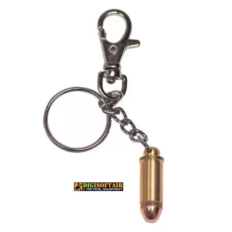 Miltec 15903000 brass bullet key ring 3cm Miltec 15903000 brass bullet key ring 3cm
