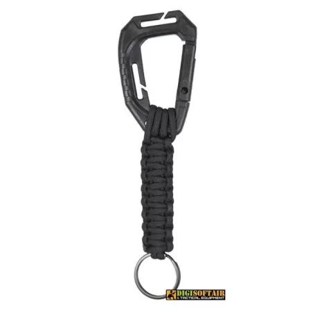 Black keyholder paracord with carabiner molle Miltec 15908002 Black keyholder paracord with carabiner molle Miltec 15908002