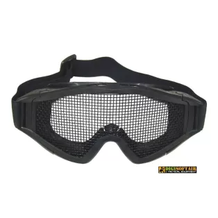 Wosport maschera con rete metallica nera 6060b