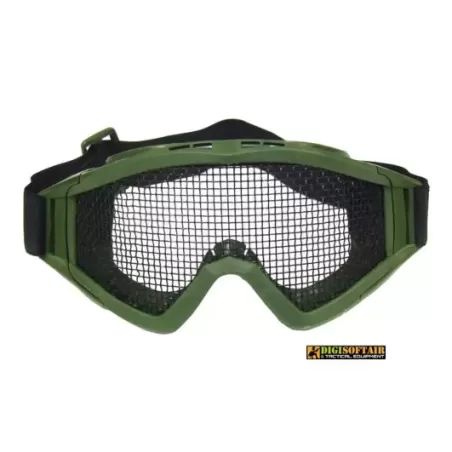 Wosport maschera Verde con rete metallica 6060V Wosport maschera Verde con rete metallica 6060V