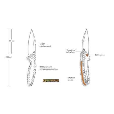 Ruike Folding Knife P843-W