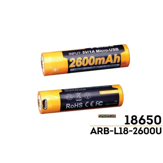 FENIX battery Li-ion 18650 2600 mah ARB-L18-2600U