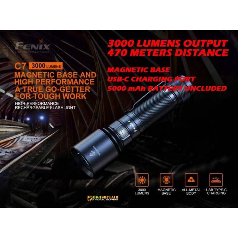 FENIX C7 flashlight LED 3000 lumens