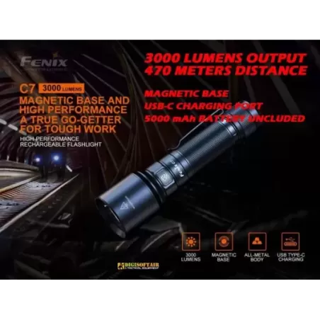 FENIX C7 flashlight LED 3000 lumens