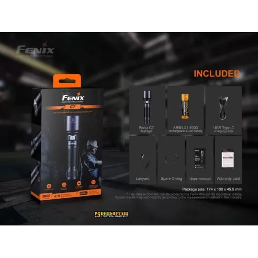 FENIX C7 flashlight LED 3000 lumens