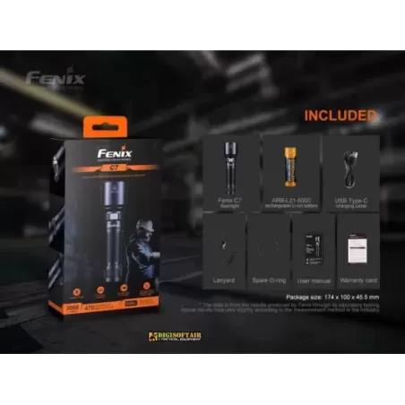 FENIX C7 flashlight LED 3000 lumens