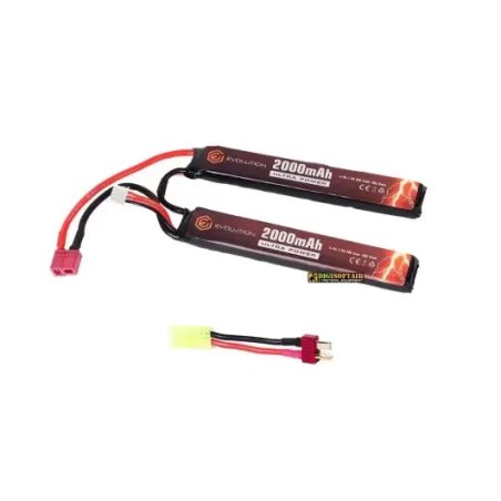 Evolution Li-Po Ultra Power 7.4V 2000mAh 20C - 40C Peak (2 x mm Evolution Li-Po Ultra Power 7.4V 2000mAh 20C - 40C Peak (2 x mm