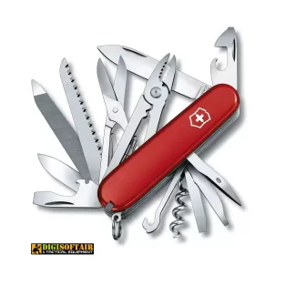 VICTORINOX HANDYMAN Multiuso da 91 mm con guance in Cellidor rosso con croce dotato di 23 funzioni. coltello multiuso
