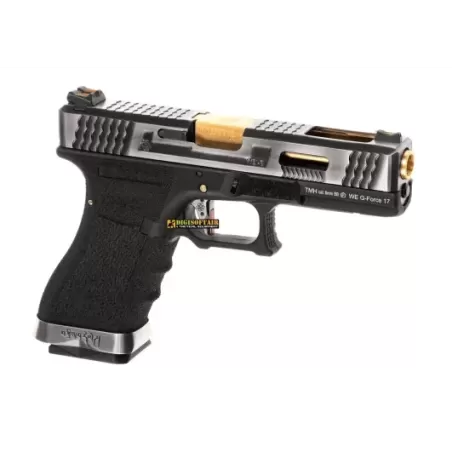 WE G-Force 17 SV Gold Barrel Metal Version GBB 26032 WE G-Force 17 SV Gold Barrel Metal Version GBB 26032