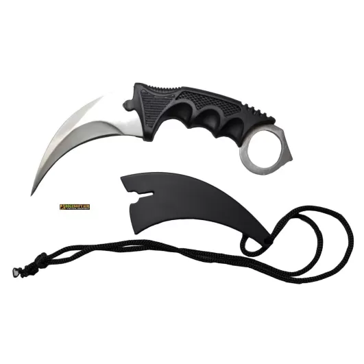 KARAMBIT SILVER con fodero in ABS Ram survival