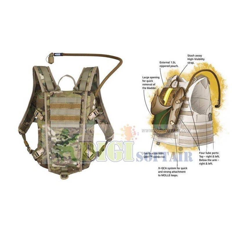 Rider 3L Low Profile Hydration Pack SOURCE MULTICAM