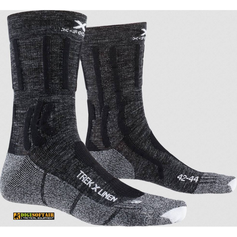 X Bionic Trek X Linen Socks Dolomite Grey Melange / Opal Black