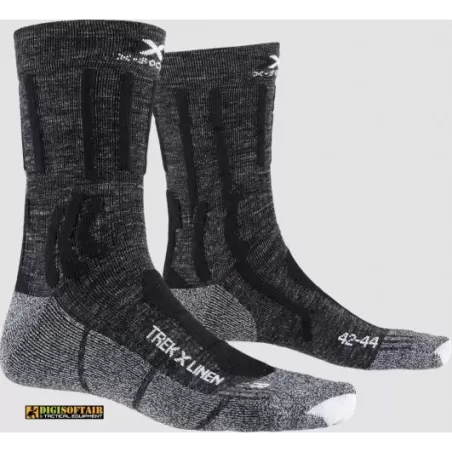X Bionic Trek X Linen Socks Dolomite Grey Melange / Opal Black