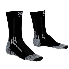 copy of X Bionic Trek Silver Socks Opal Black / Dolomite Grey