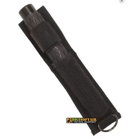 Black 16/41cm Telescope Baton with pouch 16215000 Miltec