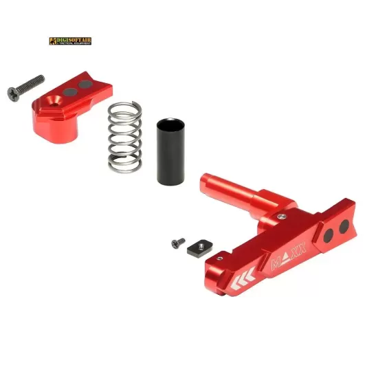 CNC Aluminum Advanced Magazine Release Style A Red MX-MAR001SAR