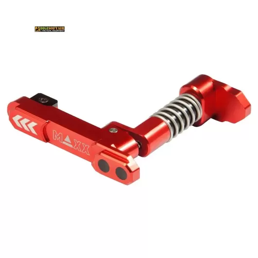 CNC Aluminum Advanced Magazine Release Style B RED MX-MAR001SBR