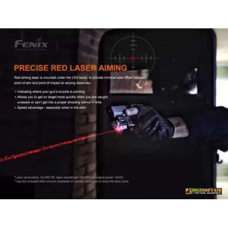 Fenix GL22 Tactical Light with Red Laser Sight 750 lumens