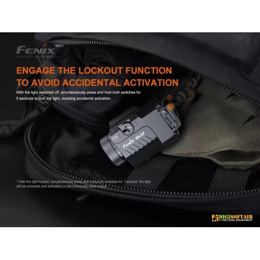 Fenix GL22 Tactical Light with Red Laser Sight 750 lumens