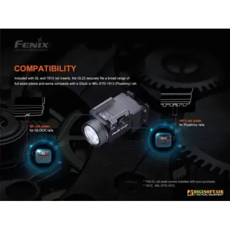 Fenix GL22 Tactical Light with Red Laser Sight 750 lumens