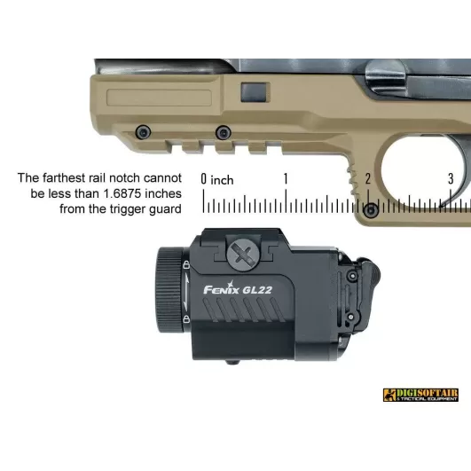 Fenix GL22 Tactical Light with Red Laser Sight 750 lumens